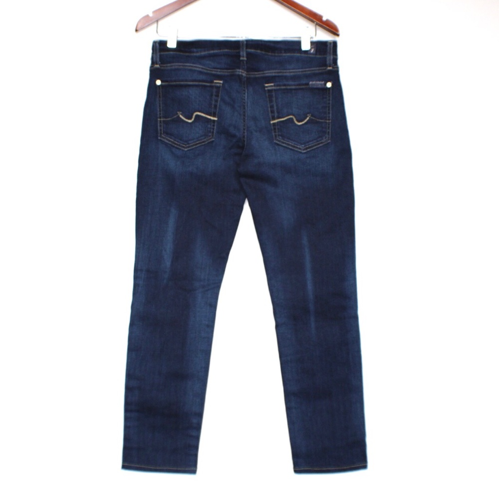 7 For All Mankind Faded Dark Wash Slim Jeans 29